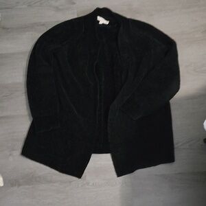 Loft Black Buttery Soft Thick Open Cardigan